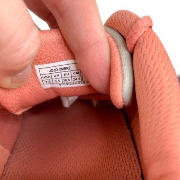 Vionic Jojo Ombré Pink Mint Green Lace Up Sneakers - Picture 5 of 8